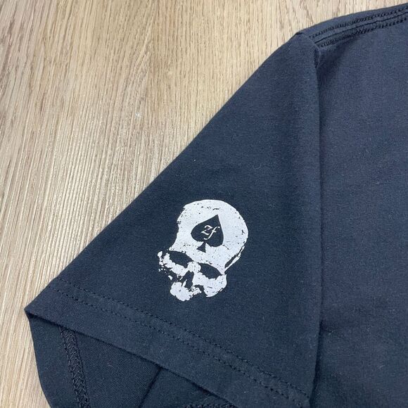 Zero Foxtrot Shirt Mens Large Black American Flag Skull Graphic - Picture 3 of 9